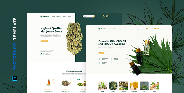 Herbalist – Medical Marijuana Store for Photoshop
