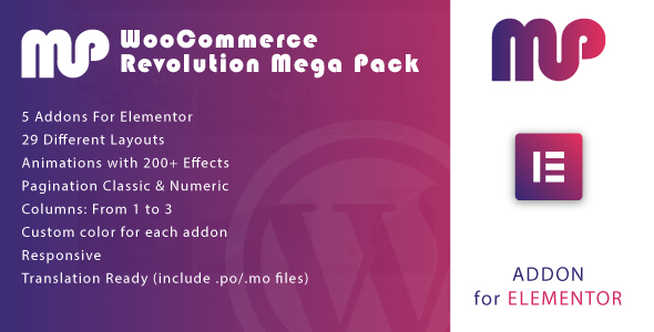 WooCommerce Revolution Mega Pack for Elementor WordPress Plugin