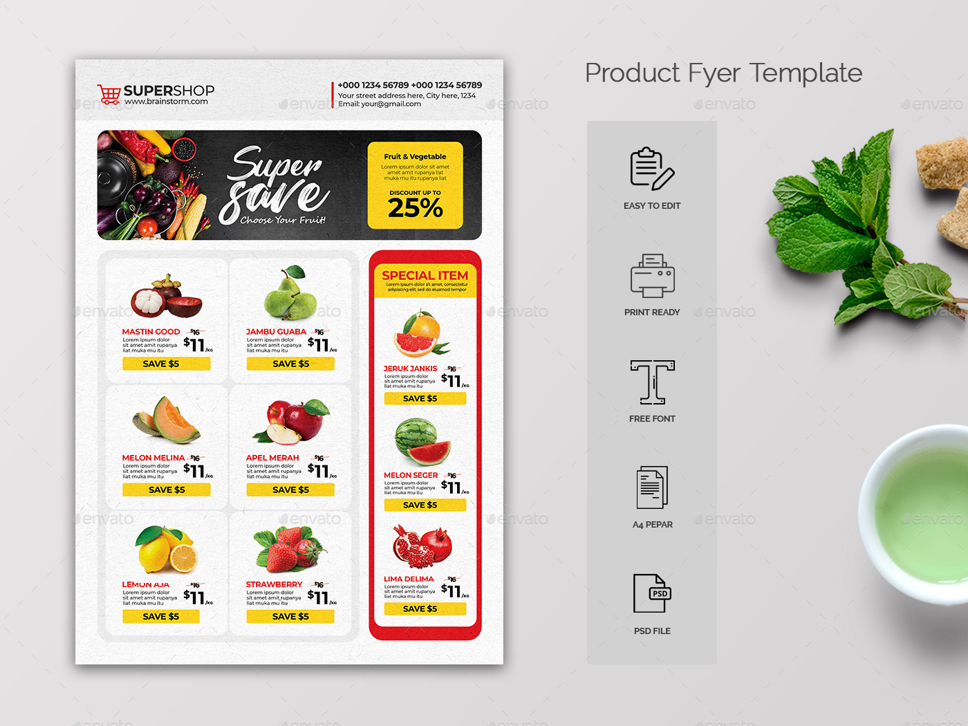 Supermarket Flyer Bundle, Print Templates | GraphicRiver