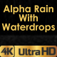 Alpha Rain With Waterdrops On Surface - VideoHive Item for Sale