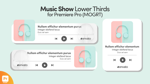 Music Show Lower Thirds for Premiere Pro