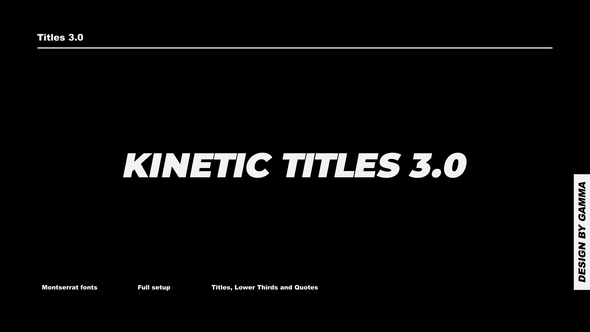 Kinetic Titles 3.0 | After Effects