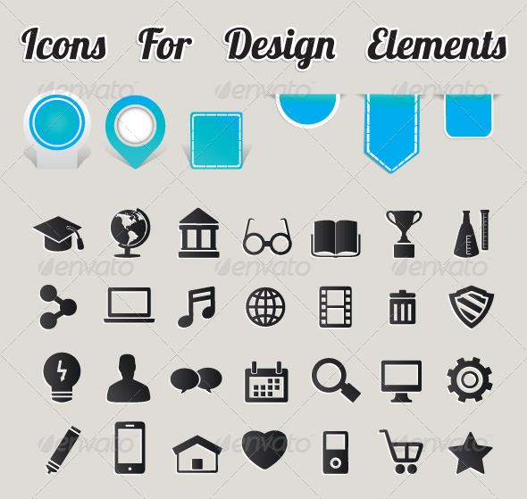 Icons For Design Elements - Decorative Symbols Decorative