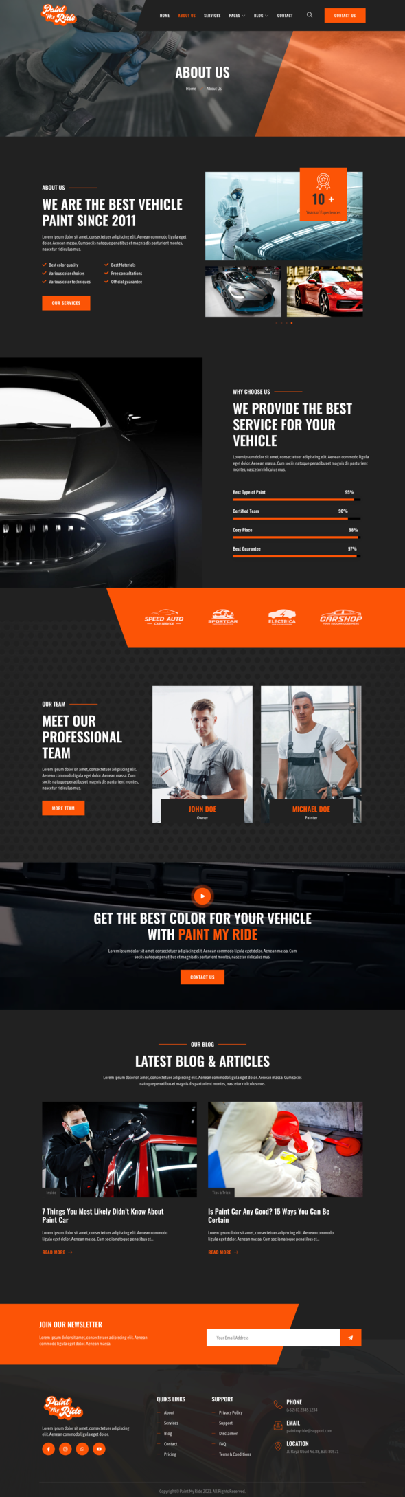PaintMyRide ? Car Painting & Modification Elementor Template Kit