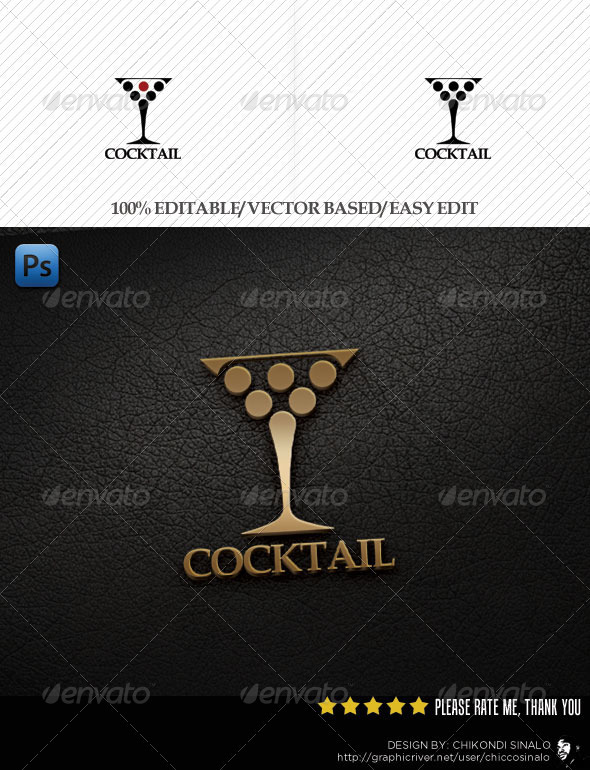 Cocktail Logo Template - Objects Logo Templates