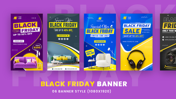 Black Friday Products Banner Product Promo template preview