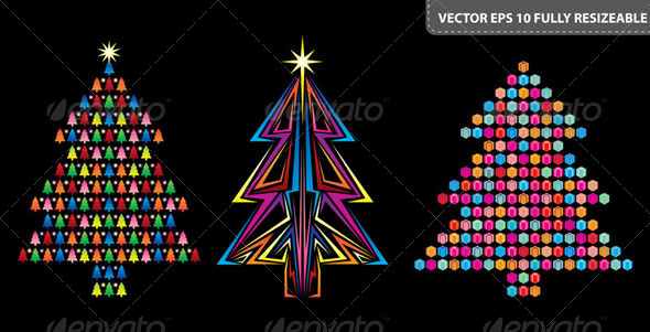 Edgy Christmas Trees - Christmas Seasons/Holidays