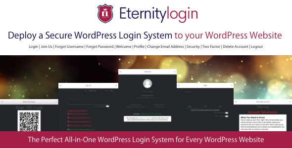 Eternitylogin All-in-One WordPress Login System Nulled