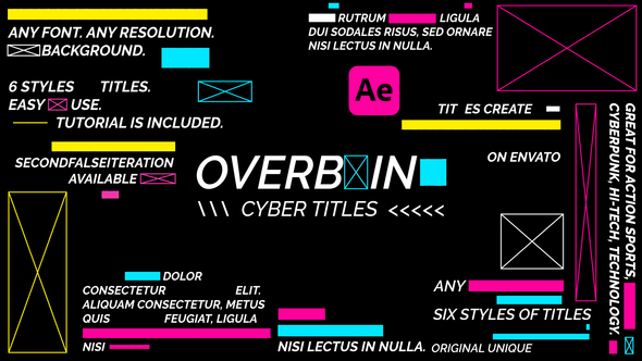 Overblink - Cyber Titles | After Effects