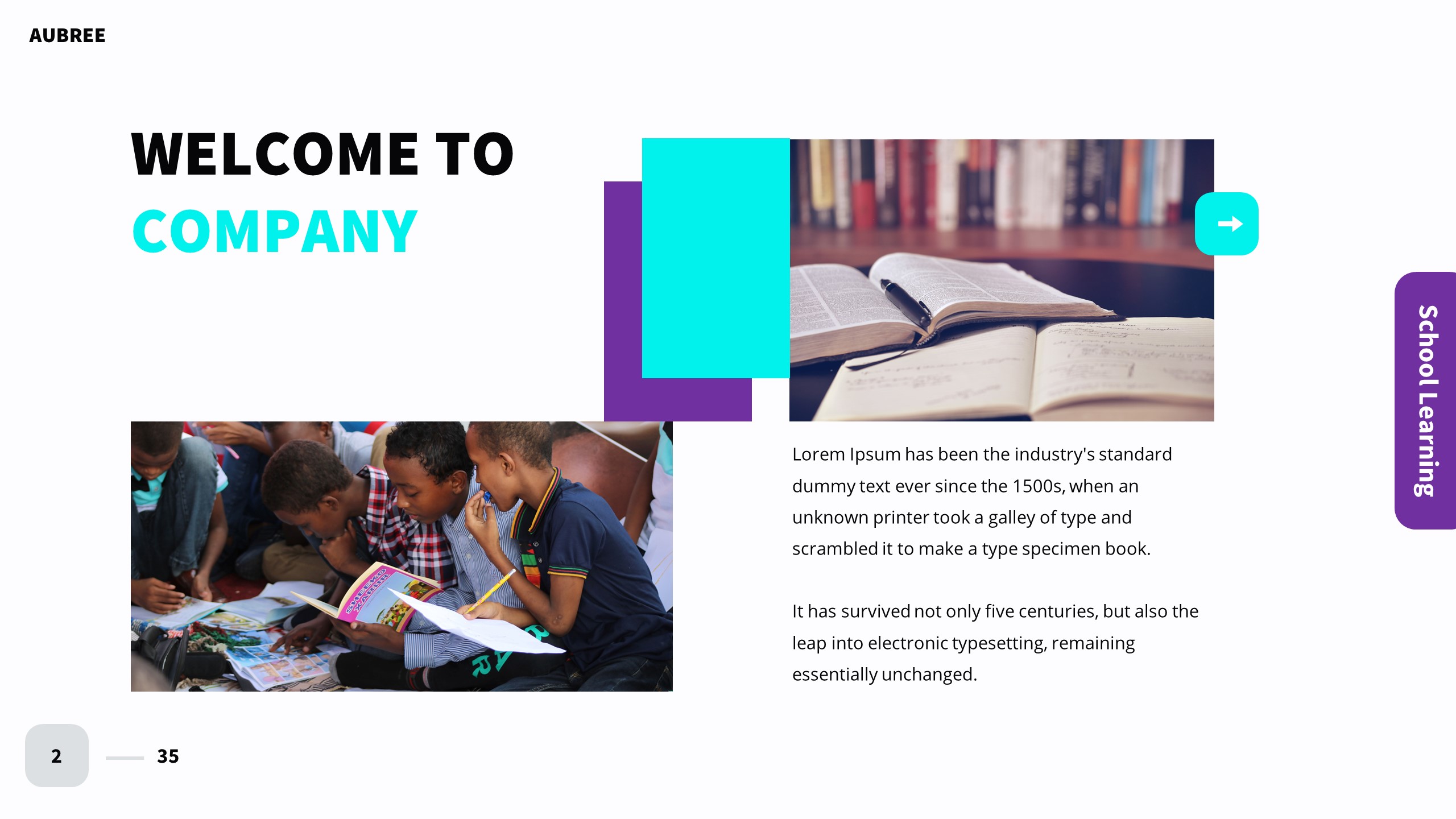 School Learning Google Slides Template by imoodev GraphicRiver