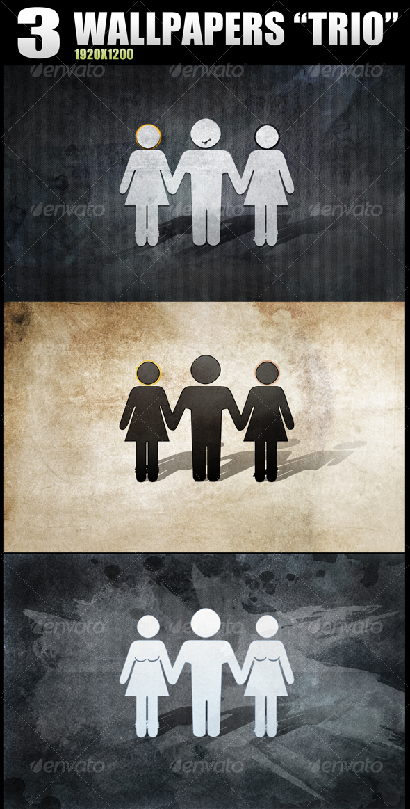 3 wallpapers - "Trio" - Miscellaneous Backgrounds