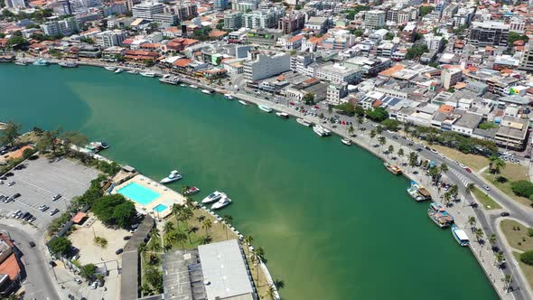Stunning caribbean water of Coast city of Lakes Region of Rio de Janeiro Brazil alt