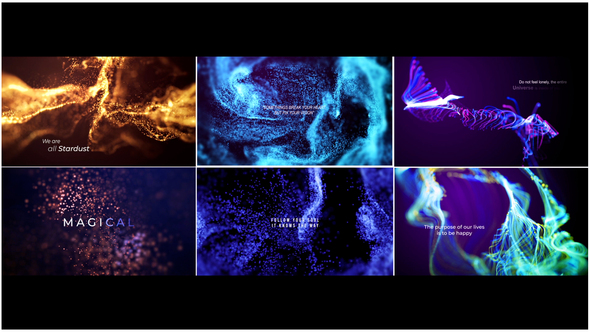 Abstract Titles | Particles Titles template preview