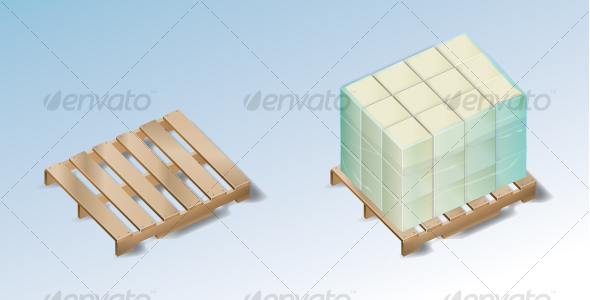 Pallet with Boxes - Man-made Objects Objects
