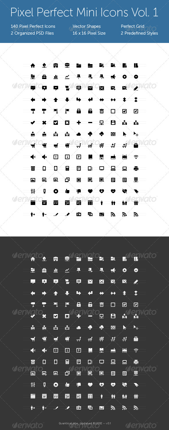 Pixel Perfect Mini Icons Vol. 1 - Web Icons