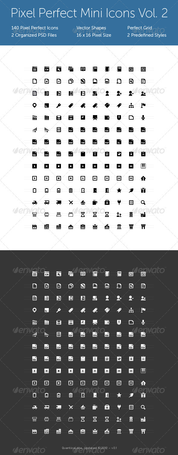 Pixel Perfect Mini Icons Vol. 2 - Web Icons