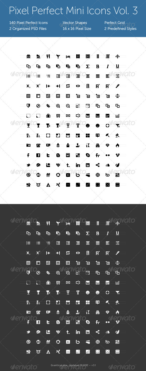 Pixel Perfect Mini Icons Vol. 3 - Web Icons