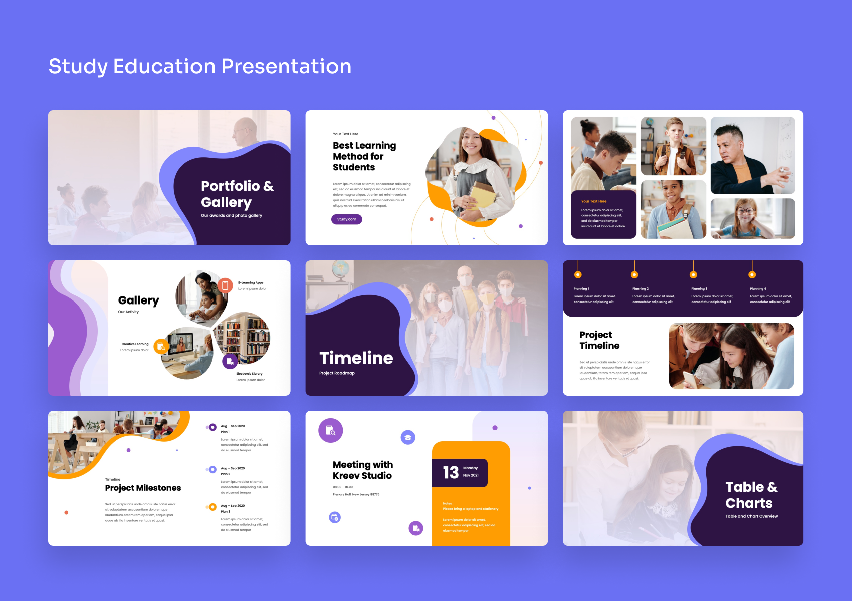 Study - Education Google Slides Presentation, Presentation Templates