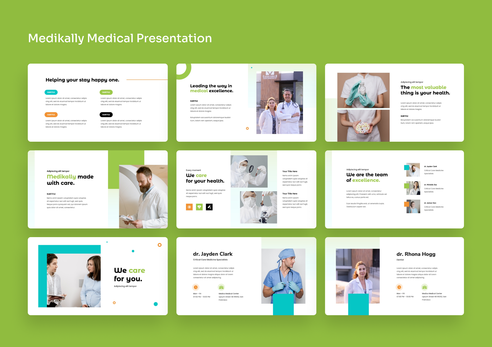 Medikally - Medical Google Slides Presentation, Presentation Templates