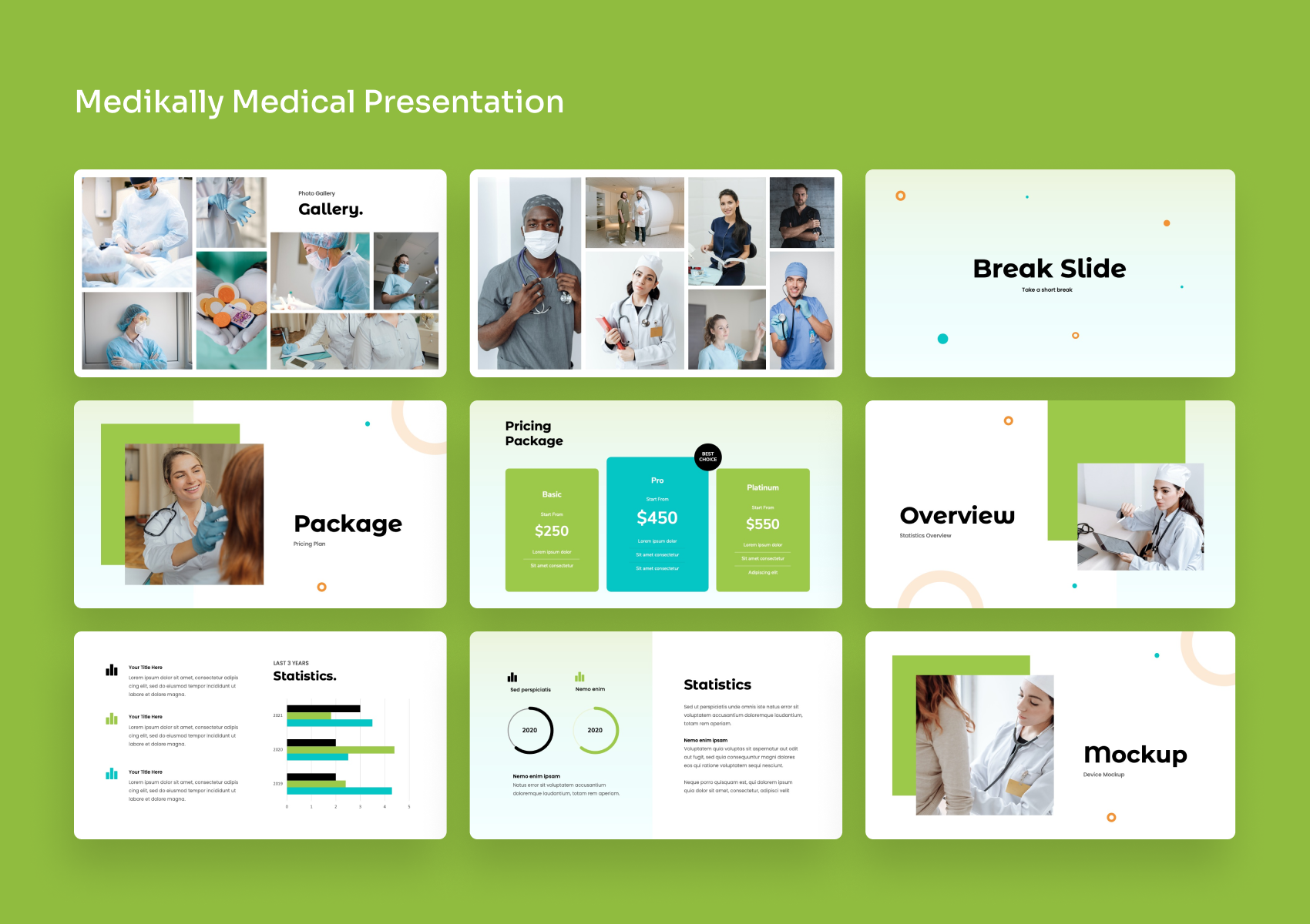 Medikally - Medical Google Slides Presentation, Presentation Templates