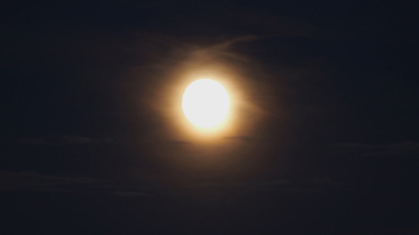 Full Moon And Clouds