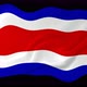 Costa Rica Waving Flag Animated Black Background - VideoHive Item for Sale