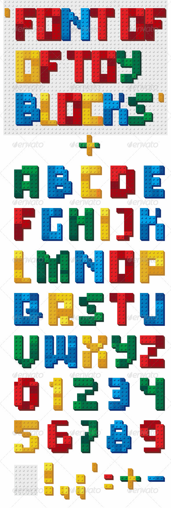 Font Of Toy Blocks By EGR0CK GraphicRiver