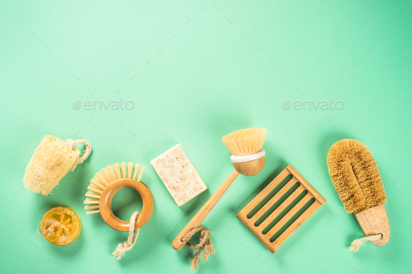 Zero waste cleaning utensils for kitchen - Stock Photo - Images
