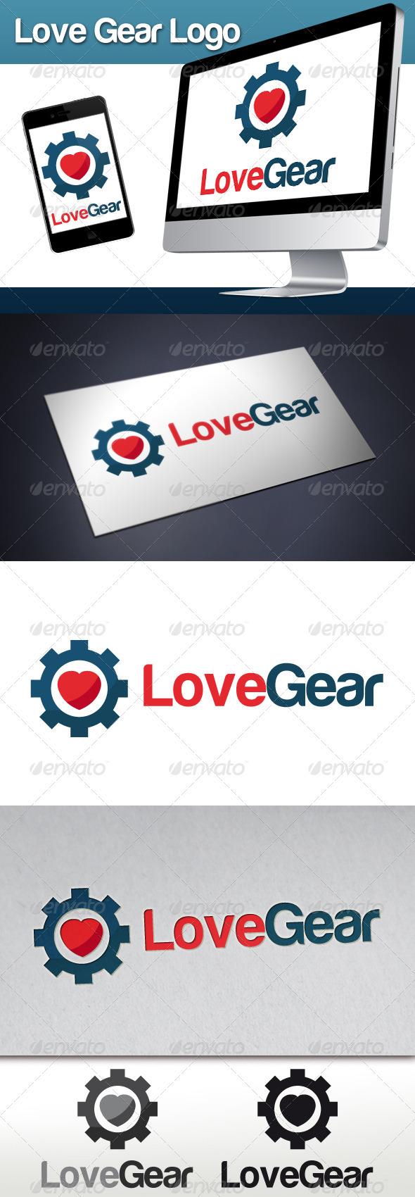 Love Gear Logo - Objects Logo Templates