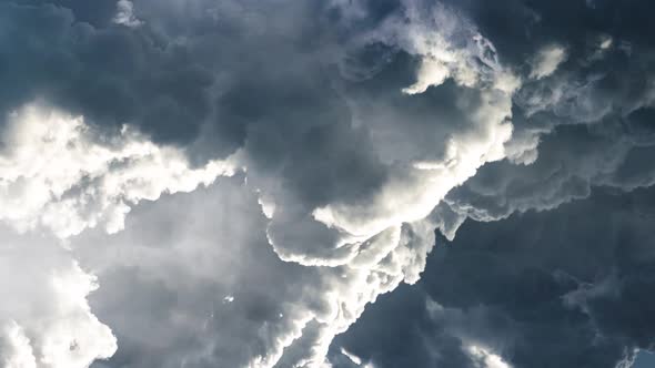 a thunderstorm inside a thick dark cloud 4k alt
