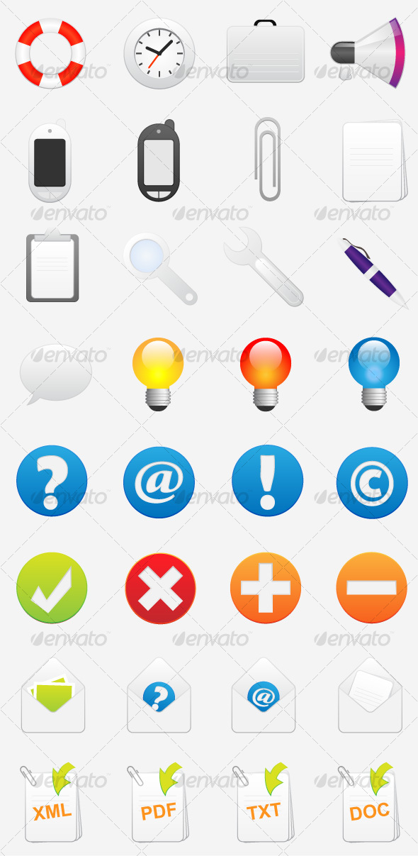 Help FAQ and Support Vector Icons - Web Icons