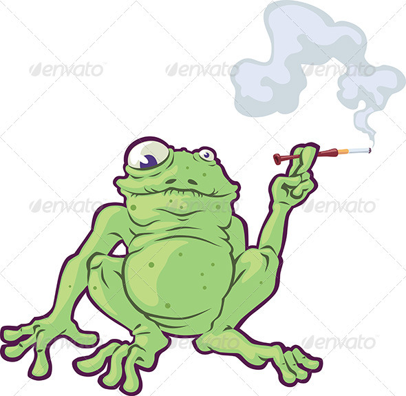 Smoking Frog - Animals Characters