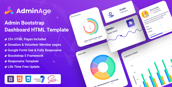 Marvelous Adminage - Bootstrap Admin & dashboard Template