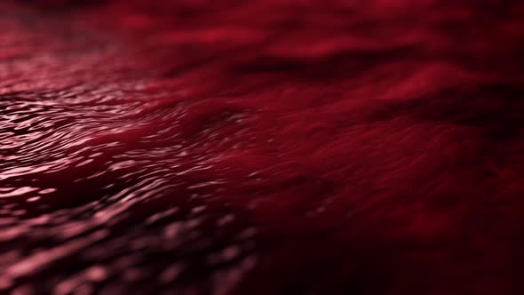 Colorful abstraction of moving red liquid substance alt
