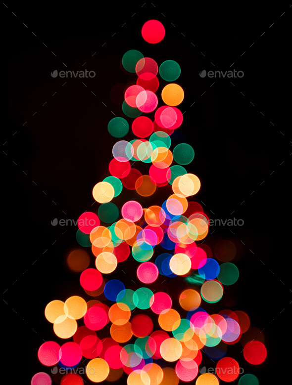 Christmas tree lights - Stock Photo - Images