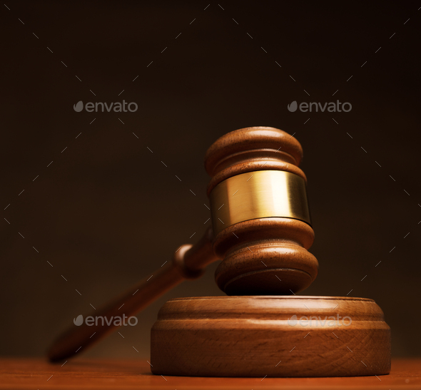 wooden gavel - Stock Photo - Images