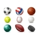 Realistic Sports Balls 3d Football Tennis Rugby And Golf