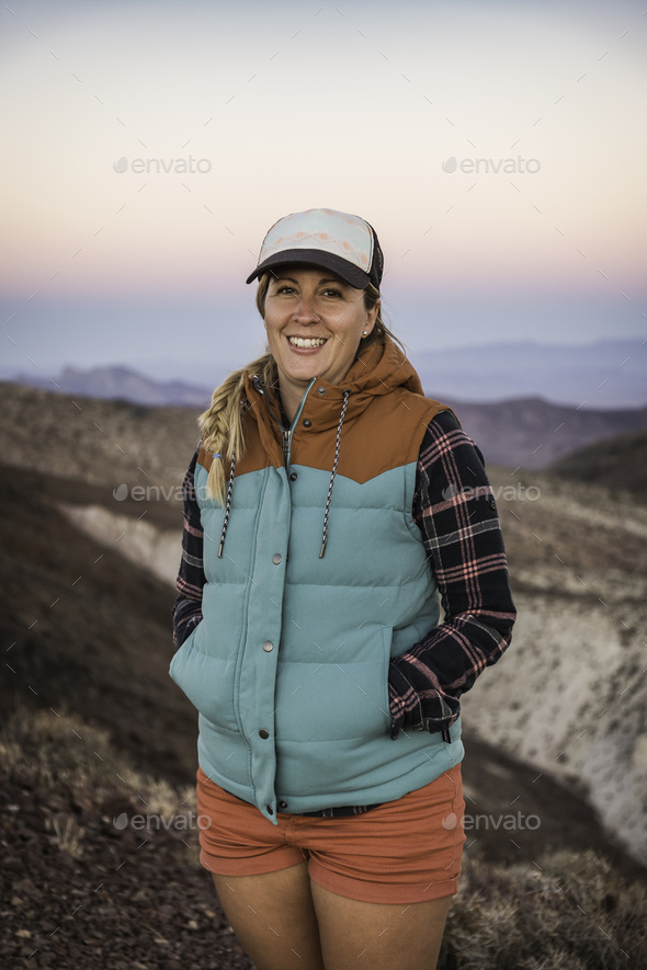 Portrait of mid adult woman in Death Valley National Park, California, USA