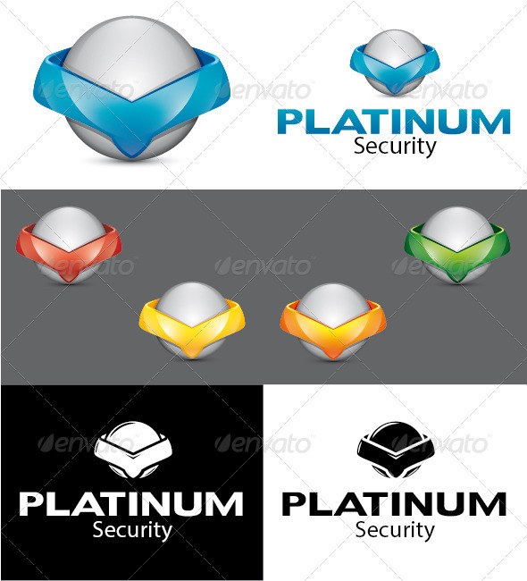 Platinum Security Logo - 3d Abstract