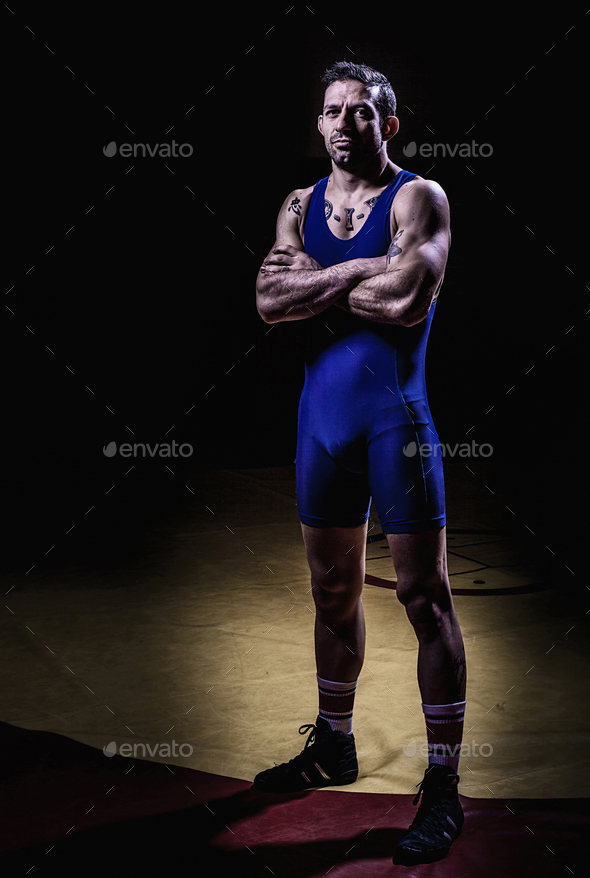 Portrait of a male wrestler