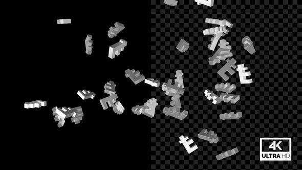 Flying Currency Symbols France Metal V4 alt