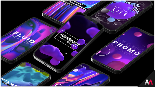 Abstract Titles | Mobile Titles template preview