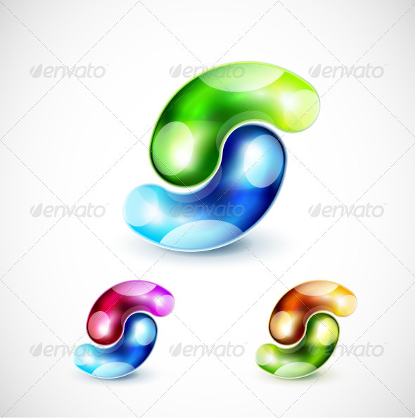 Shiny Abstract Shapes - Decorative Symbols Decorative