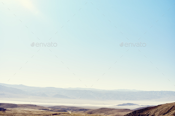 View of distant valley, Death Valley, California, USA