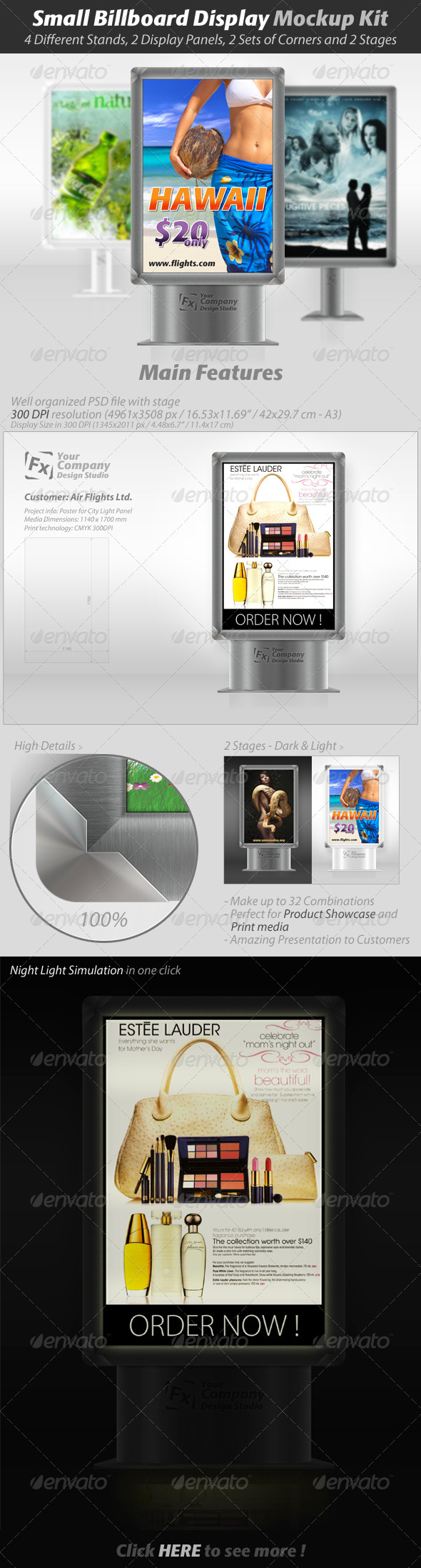 Small Billboard Display Mockup Kit