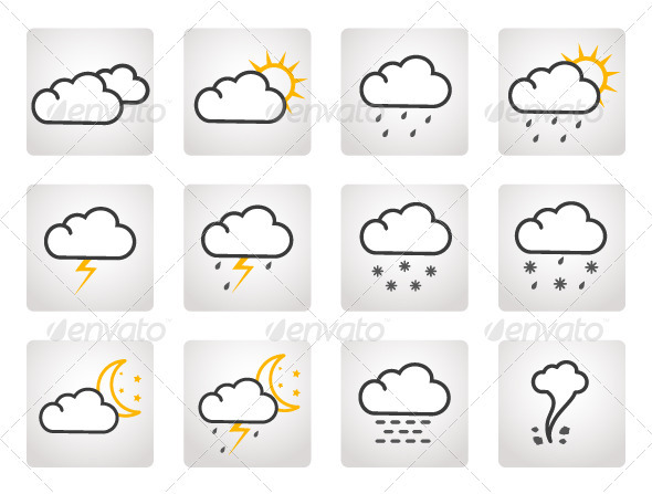 Weather Icons - Web Elements Vectors