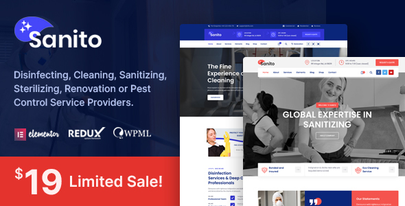 Sanito - Sanitizing and Cleaning WordPress Theme