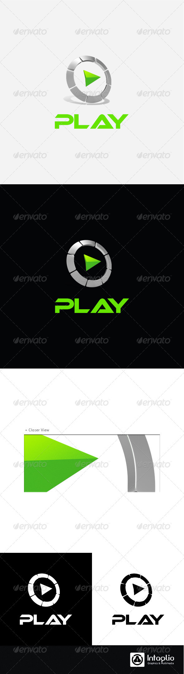 Gaming / Multimedia Logo - Play - 3d Abstract