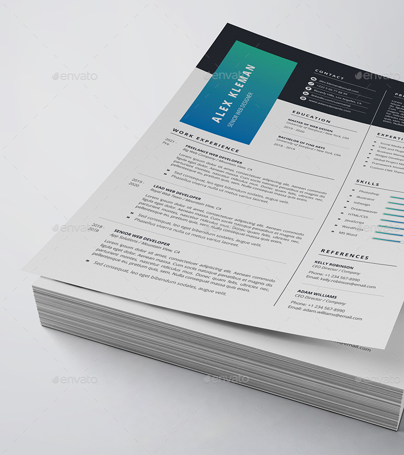 Resume/CV, Print Templates | GraphicRiver