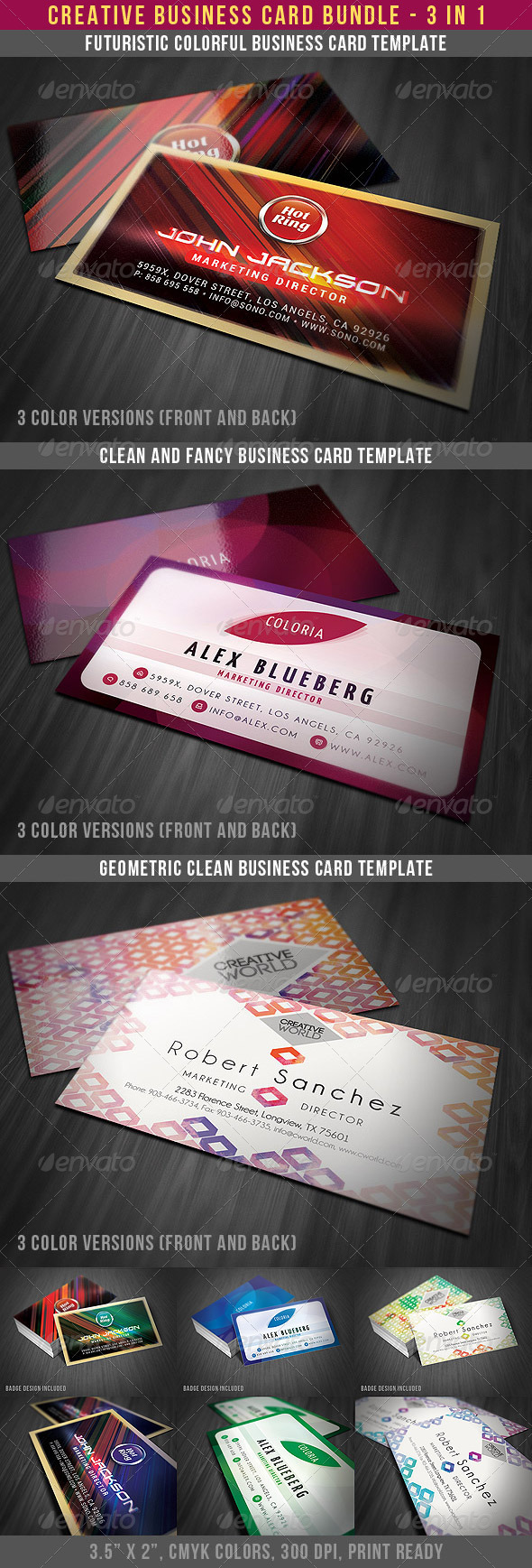Creative Style Business Cards Bundle - Creative Business Cards